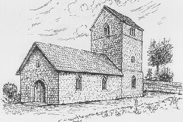 Frühgotische Kirche in Dudweiler aus dem 14. Jahrhundert.